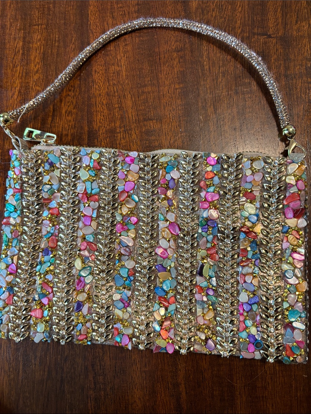 SOLD🍉Beaded Multicolor Evening Handbag - Brand Unknown